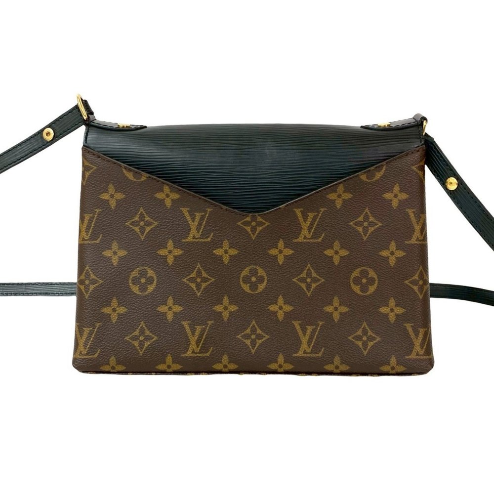 LOUIS VUITTON Saint Michel Monogram Epi Leather Semi-One Shoulder Bag in Brow... - Picture 3 of 10